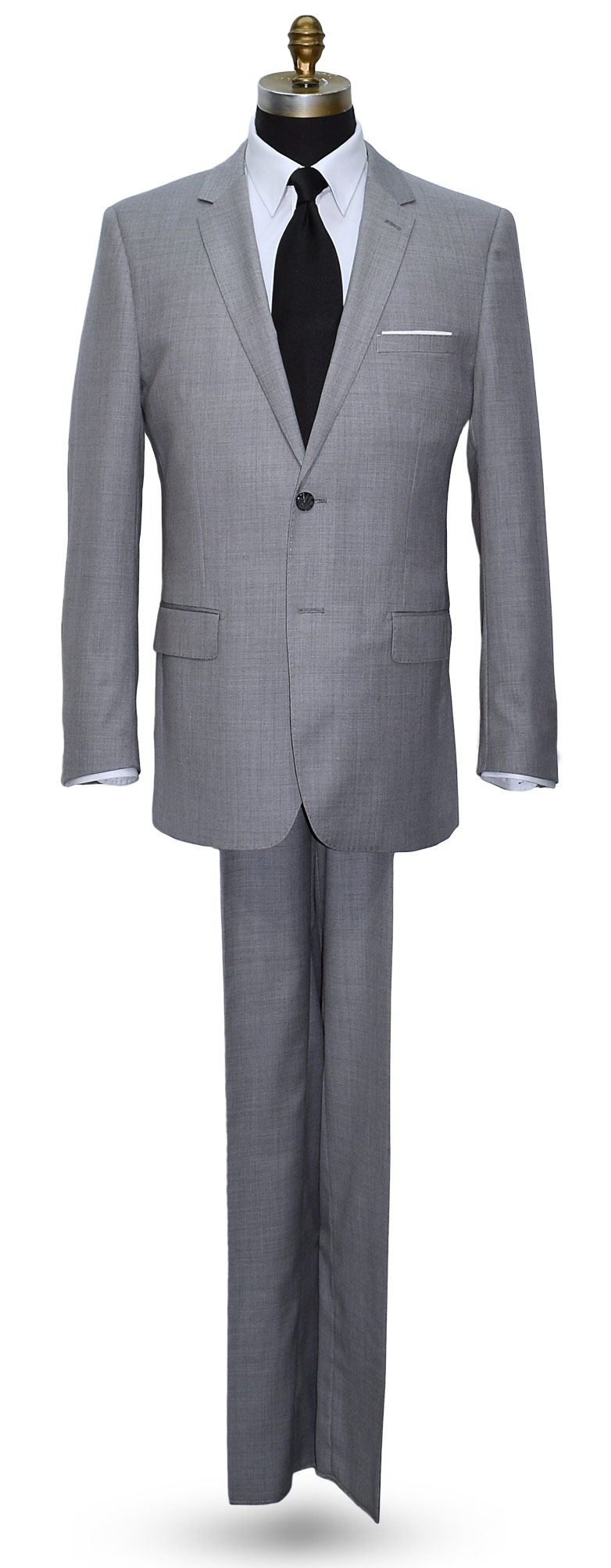 Stone Light Gray Men's Suit Coat and Pants Set