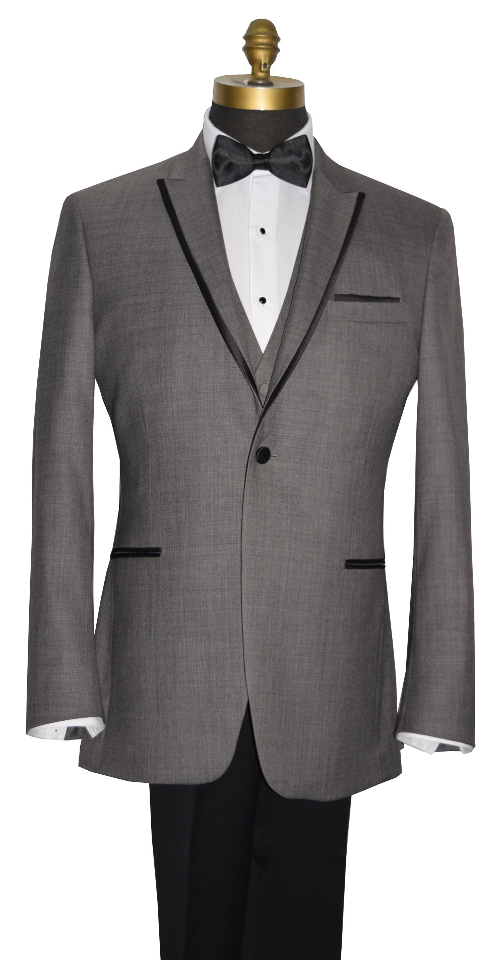 Used Gray Tuxedo Coat Only
