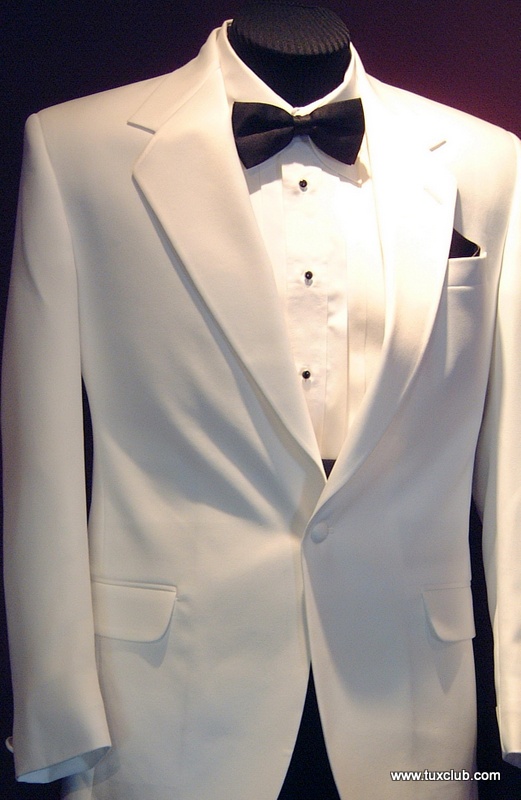 White Notch Lapel Tuxedo Jacket Only
