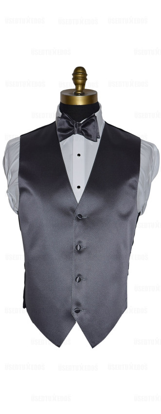 men's and boy's charcoal vest and bowtie by San Miguel Formals