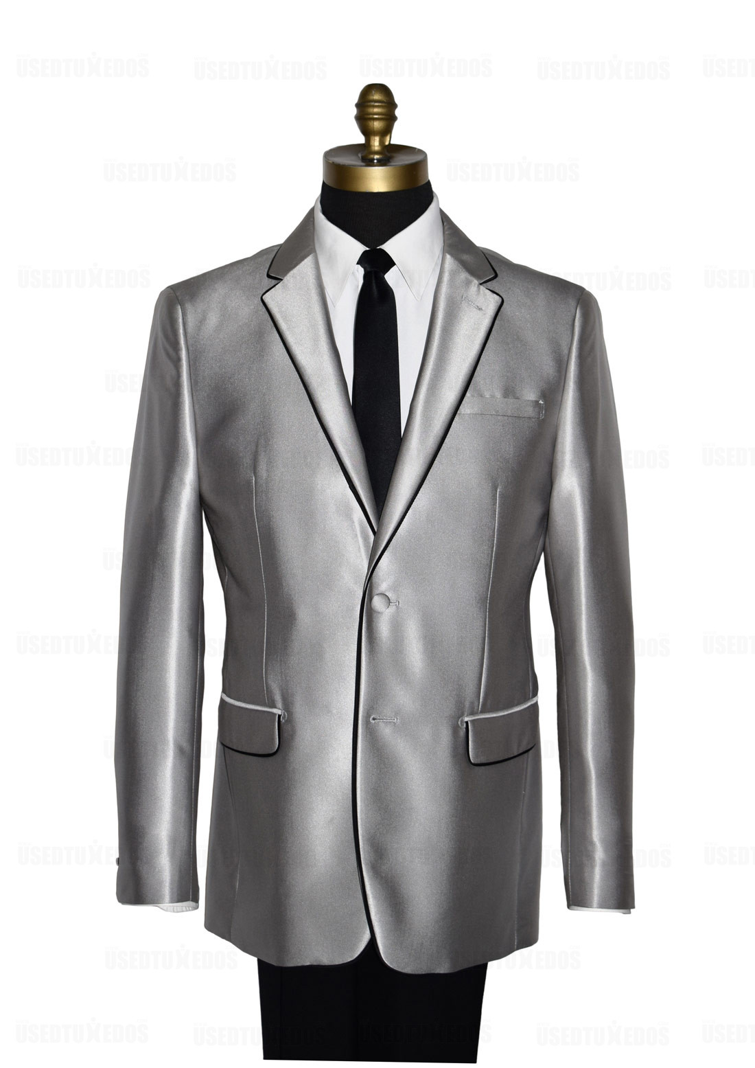 men's Versace platinum gray suit dinner jacket