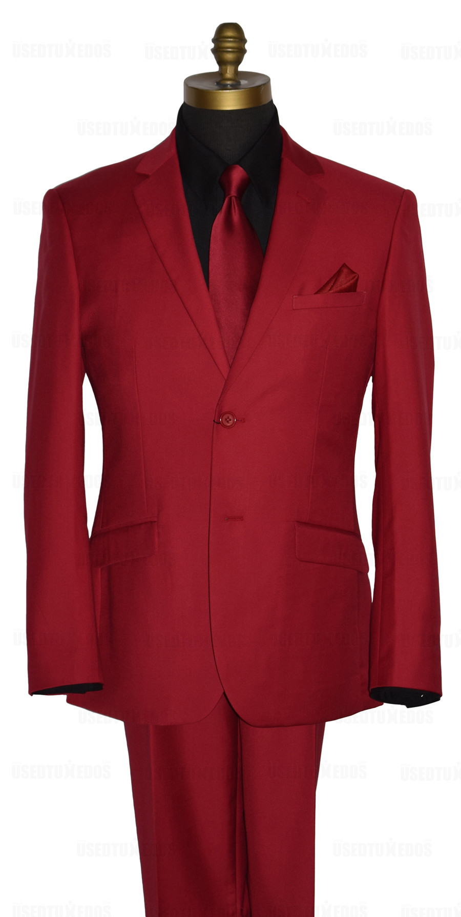 men's red suit 3 piece