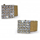 CRYSTAL AND GOLD WRAP CUFFLINKS