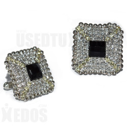 BLING CUFFLINKS CZ's and Black