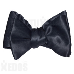 CHARCOAL BOWTIE SATIN, TIE-YOURSELF