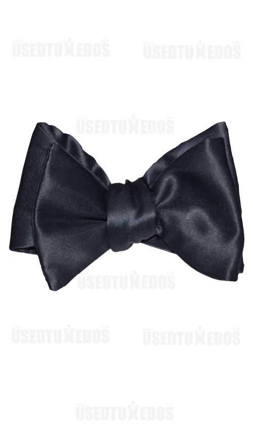 CHARCOAL BOWTIE SATIN, TIE-YOURSELF