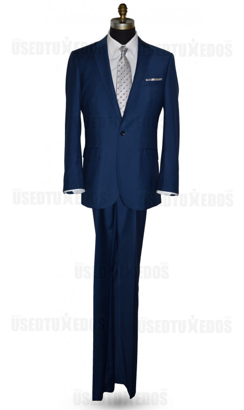 Azure Blue Suit Coat and Pants Set - Ensemble 