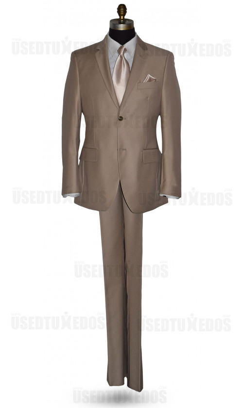 Tan Suit 3 Piece Coat Pants Vest