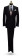 petal tuxedo vest with long black skinny dress tie