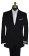 black grooms tuxedo with skinny white tie by San Miguel Formalsme