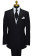 men's light gray vest with long black dress tie and light gray pocket handkerchief on tuxbling.com
