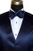 navy blue self-bowtie with navy blue vest on tuxbling.com