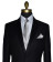 black San Miguel tuxedo with light gray long tie and light gray vest