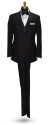 San Miguel black tuxedo with black vest and bowtie