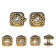 GOLD BAROQUE CUFFLINKS AND STUDS
