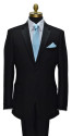 men's and boy's capri-blue skinny dress tie and capri blue vest by San Miguel Formals