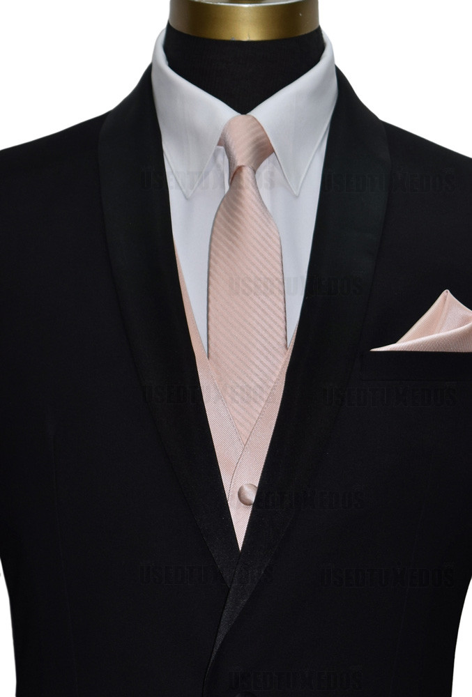 petal striped long tie by San Miguel Formals and petal vest for weddings