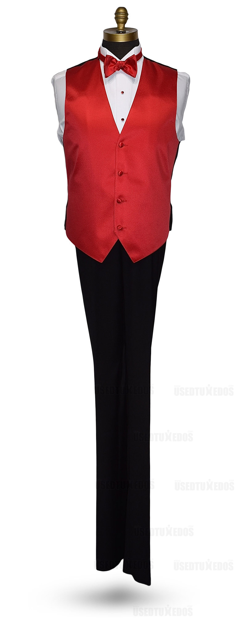 valentina ruby red vest and bowtie for men's tuxedo at tuxbling.com