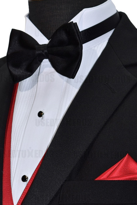 red tuxedo vest with black bowtie on tuxbling.com