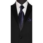 midnight blue men's dress tie silk